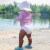 Green Sprouts Snap Reusable Absorbent White Swimsuit Diaper Perspective: back