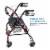 Graham Field Lumex Walkabout Lite Rollator with Seat - Burgundy Perspective: back