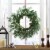 Mondawe 24.5" Green Leaves Wreath Mixed Leaves Artificial Wreath Christmas Decor Perspective: back