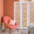 Screen Gems White Wicker Screen SG-324 Perspective: back