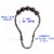 2 Lb Depot Shower Curtain Hooks - Black - 18/8 Stainless Steel - Set of 12 Perspective: back