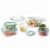 OXO Good Grips 16 Piece Glass Food Storage Round Square Container Set with Lids Perspective: back