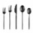 Cambridge Silversmiths Gaze Flatware Set - Black Satin Perspective: back