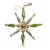 Santa Land Diamond Brite Burst Set / 3 Glass Beaded Ornament Star Retro 21R1060 Perspective: back