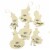 Holiday Ornament Thankgiving Child Ornaments S/6 Pilgrim Turkey Pumpkin Rl8150 Perspective: back