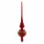 Inge Glas Shiny Red Twisted Lines Finial Tree Topper Glitter Stripe 21205T021 Perspective: back