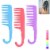 3 x Shower Comb Hair Wide Tooth Wet Gently Detangles Thick Long Durable Shower ! Perspective: back
