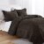 MarCielo 3 Piece Velvet Oversized Embroidery Quilt Set Soft and Plush Bedding Set King Perspective: back