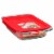 Pyrex Easy Grab 2-Qt Glass Baking Dish with Red Lid (Pack of 18) Perspective: back