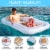Swimline Luxe Edition Inflatable Suntan Tub Floating Pool Lounger, White & Gold Perspective: back