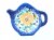 Blue Rose Polish Pottery Butterfly Tea Bag Holder Perspective: back