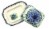 Blue Rose Polish Pottery Sapphire Fields Butter Dish Perspective: back