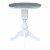 30 in. Round Top Pedestal Counter Height Wood Dining Table in White/Heather Gray Perspective: back
