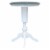 30 in. Round Top Pedestal Bar Height Wood Dining Table in White/Heather Gray Perspective: back