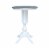 30  Round Wood Bar Height Table With 2 X-back Stools in White/Heather Gray Perspective: back
