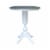 36 in. Wood Bar Height Pedestal Table in White/Heather Gray Perspective: back