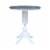36  Round Wood Extension Bar Height Table and 2 Stools in White/Heather Gray Perspective: back