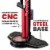 PRO BIKE TOOL Red Bike Floor Pump - Bicycle Pump w/ Gauge up to 160 PSI Perspective: back