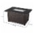 Endless Summer 40,000 BTU Rectangular LP Gas Outdoor Fire Pit Table, Brown/Black Perspective: back
