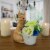 National Tree Company Ceramic Bunny with Basket Table Decoration, Basket Empty to Fill, Perspective: back