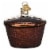 Old World Christmas Hostess Cupcake Glass Chocolate Frosted 32438 Perspective: back