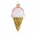 Old World Christmas Neapolitan Ice Cream Cone Glass Ornament Sugar Cone 32509 Perspective: back