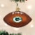 Old World Christmas Green Bay Packers Football Ornament For Christmas Tree Perspective: back