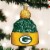 Old World Christmas Green Bay Packers Beanie Ornament For Christmas Tree Perspective: back
