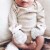Goumikids Soft Organic Stay On No Scratch Baby Infant Mittens, 0-3M Drops Gray Perspective: back