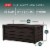 Keter Brightwood 120gal Weatherproof Resin Patio Deck Storage Box Bench, Brown Perspective: back