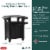 Keter Brown Unity Patio Grilling & Bar Cart Perspective: back