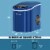 Costway Portable Compact Electric Ice Maker Machine Mini Cube 26lb/Day ABS Navy Perspective: back
