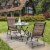 Costway 4PCS Outdoor Patio Folding Chair Camping Portable Lawn Garden W/Armrest Perspective: back
