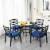 Costway 5PCS Outdoor Patio Dining Chair Table Set Cushioned Sofa Glass Garden Perspective: back