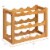 Costway 3-Tier Rubber Wood Wine Rack 12 Bottles Wine Display Holder Tabletop Bar Kitchen Perspective: back