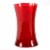 Green/Red Holiday Hurricane Glass Vase Perspective: back