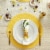 DII Yellow Round Polypropylene Woven Placemat (Set of 6) Perspective: back