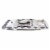 Design Imports CAMZ36942 12 x 9 x 8 in. Chevron Polyester Trapezoid Storage Bin, Grey - Small Perspective: back