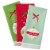 Design Imports CAMZ37657 Assorted Holiday Ornaments Embellished Dish Towel Set - Set of 3 Perspective: back