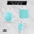 DII Blue Terry Potholder (Set of 3) Perspective: back