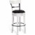 Sunny Designs Carriage House 30  Wood Swivel Barstool with Back in White Perspective: back