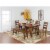 Sunny Designs Tuscany 18  Farmhouse Mahogany Wood Bench in Medium Brown Perspective: back