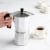 Mario Polished Aluminum Stovetop Espresso Maker Perspective: back