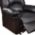 Bonded Leather Rocker Recliner Black- Saltoro Sherpi Perspective: back