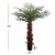 Artificial Silk Areca Palm Tree House Plant in Black Pot 6' Perspective: back