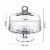 WHOLE HOUSEWARES Glass Cake Stand with Dome | Holder & Display Perspective: back