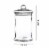 1.4 Gal Glass Apothecary Jar, 7.5x14Inch Canister Set with Ball Lid 1 Piece Perspective: back