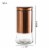 Whole Housewares | 3 Canister Set (28/38/50oz) | Glass Spice Jars | Bronze Cover & Lid Perspective: back