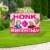 Prime Party Golden Girls Yard Sign with stakes, Honk It's My Birthday Perspective: back