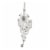 Melrose 9.5 White Elegant Jeweled Lace Doily Style Christmas Ornament Perspective: back